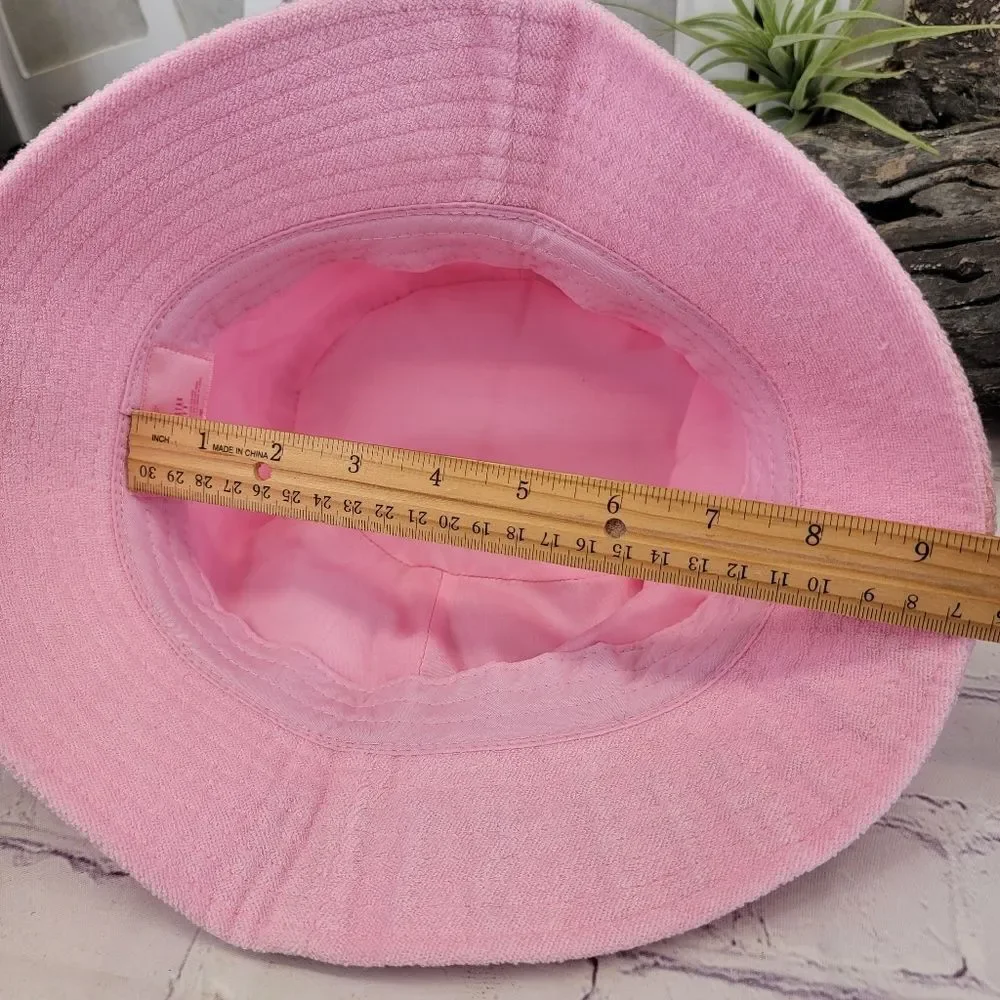 NWOT Jeffree Star Logo Pink Terry Cloth Bucket Hat